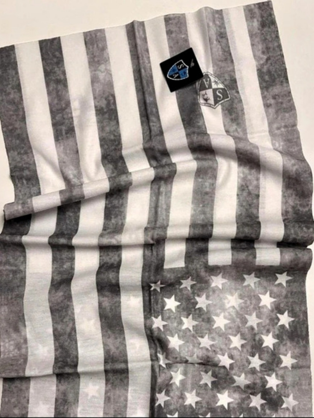 SA Company American Flag UV Face Shield Gray & White